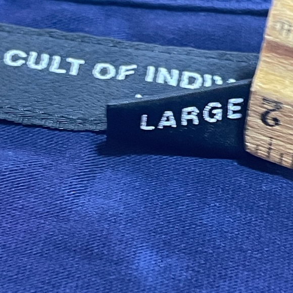 Cult of Individuality Tie Dye T-Shirt Men’s Large Holographic Logo Magenta - Picture 4 of 5